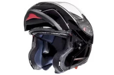 MT ATOM SV solid black flip up helmet