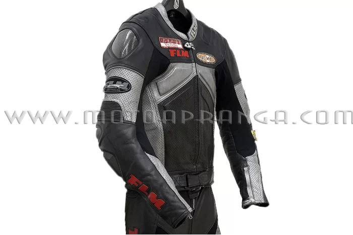FLM Supermoto 2 piece leather suit