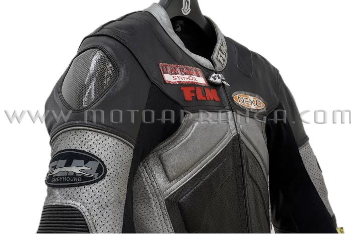 FLM Supermoto 2 piece leather suit