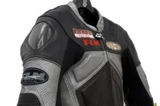 FLM Supermoto 2 piece leather suit