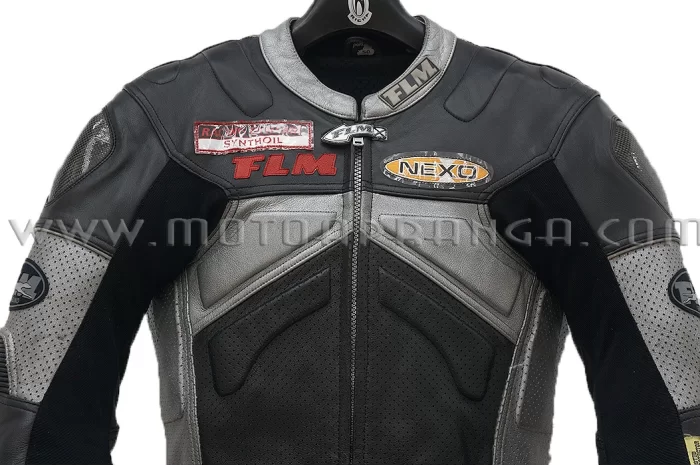 FLM Supermoto 2 piece leather suit
