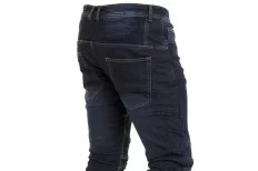 Motorcycle jeans with protective ARAMID lining and protectors - DARK BLUE