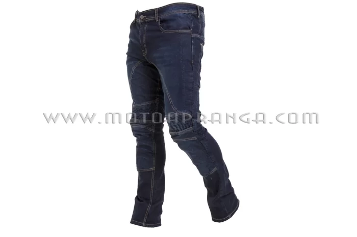Motorcycle jeans with protective ARAMID lining and protectors - DARK BLUE