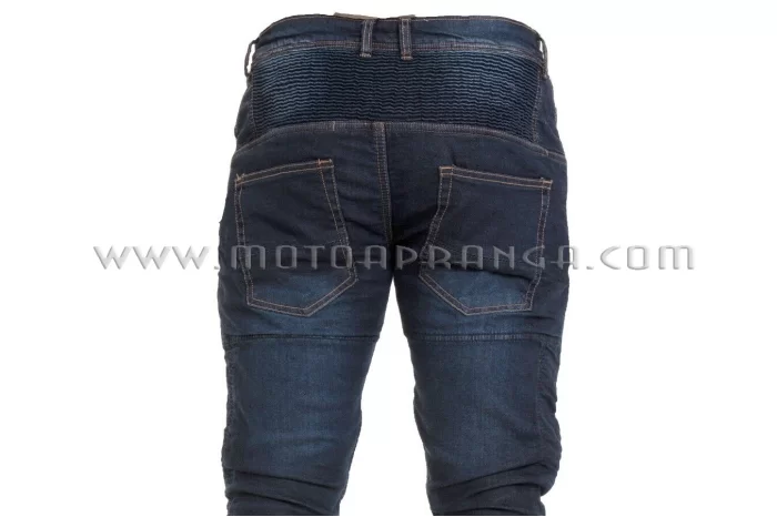 Motorcycle jeans with protective ARAMID lining and protectors - DARK BLUE