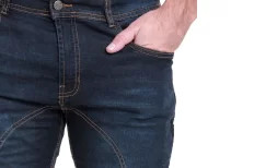 Motorcycle jeans with protective ARAMID lining and protectors - DARK BLUE