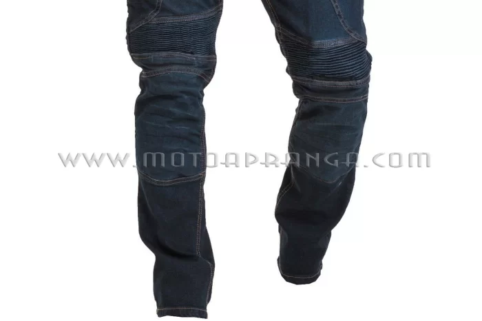 Motorcycle jeans with protective ARAMID lining and protectors - DARK BLUE