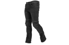 Motorcycle jeans with protective ARAMID lining and protectors - BLACK