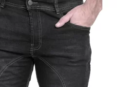 Motorcycle jeans with protective ARAMID lining and protectors - BLACK 2