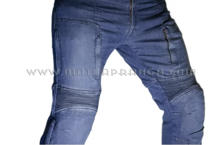 Zero-A BLUE aramid jeans wth protectors