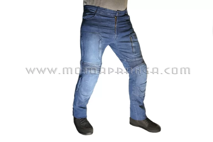 Zero-A BLUE aramid jeans wth protectors