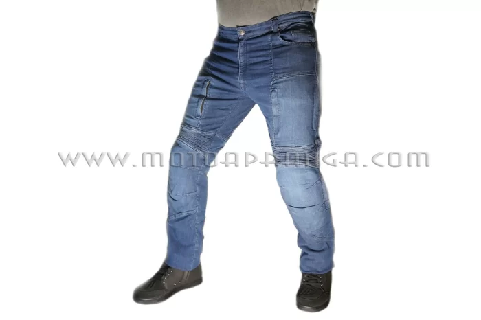 Zero-A BLUE aramid jeans wth protectors