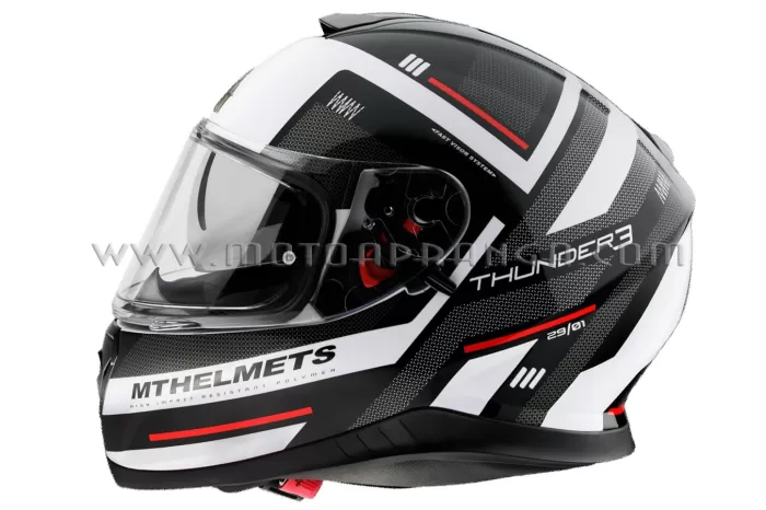 MT helmet - THUNDER 3 SV CARRY E0 GLOSS PEARL WHITE