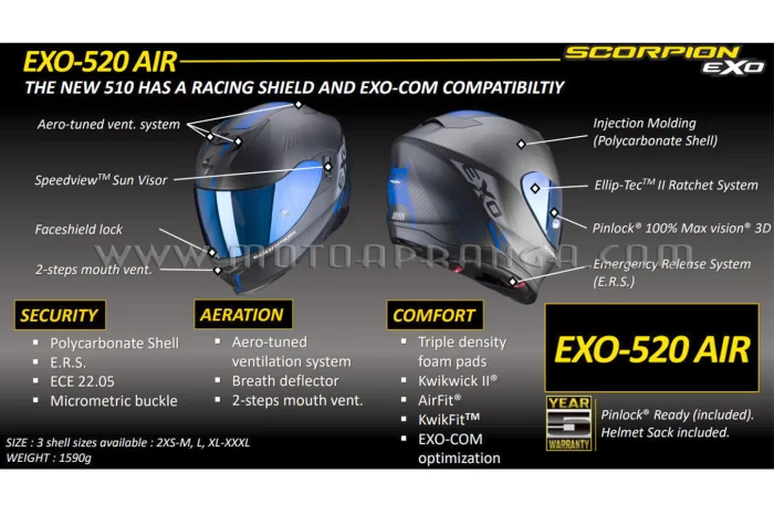 Scorpion EXO-520 Air black matt