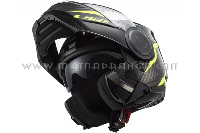 LS2 FF902 SCOPE SKID helmet - Black H-V Yellow