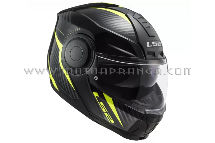 LS2 FF902 SCOPE SKID helmet - Black H-V Yellow