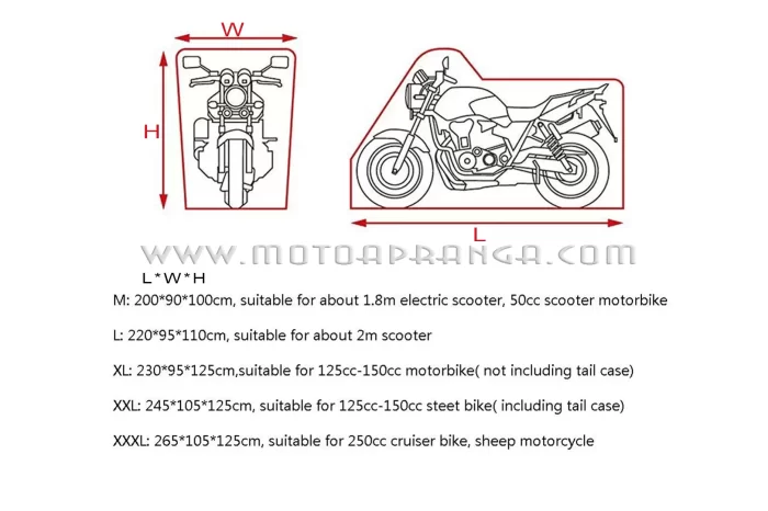 Waterproof motorcycle cover SMC600