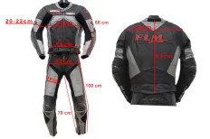 FLM Supermoto 2 piece leather suit
