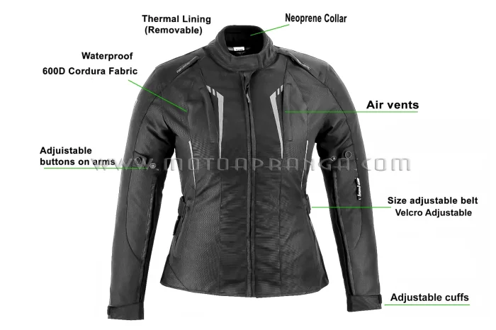 SM-Ana lady textile jacket with protectors