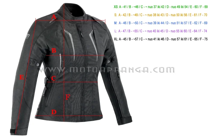 SM-Ana lady textile jacket with protectors