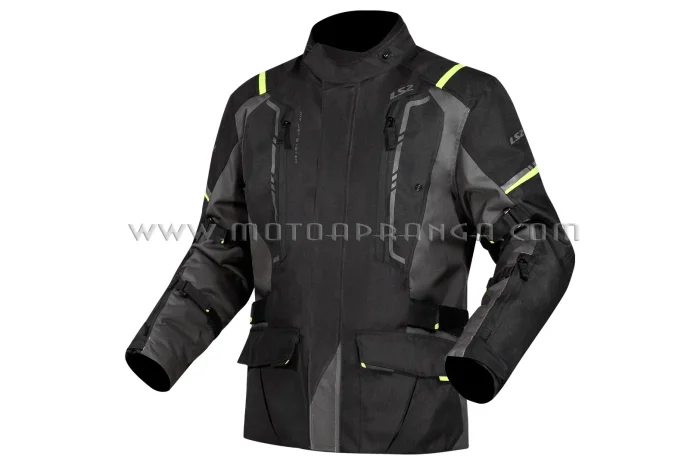 LS2 Narvik man jacket - Grey Black H-V Yellow