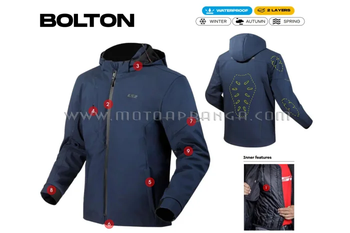 LS2 Bolton man jacket, Black