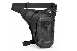 Motorcycle bag on the leg