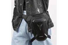 Motorcycle bag on the leg