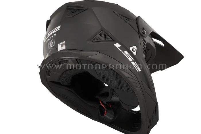 LS2 MX708 FAST II SOLID HELMET, Matt Black