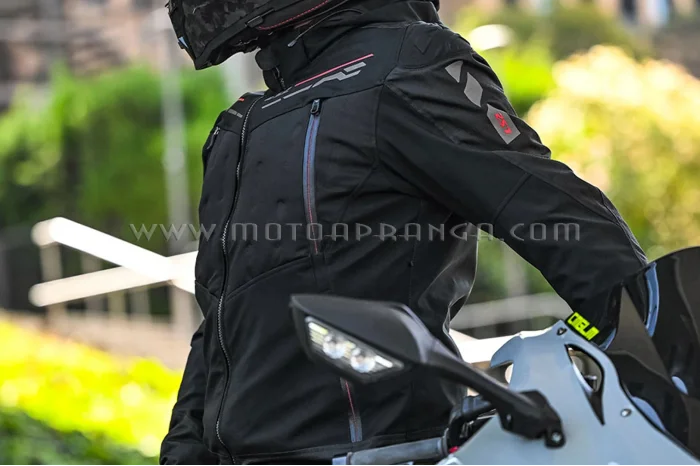 LS2 Zirconium Man Jacket, Black Red