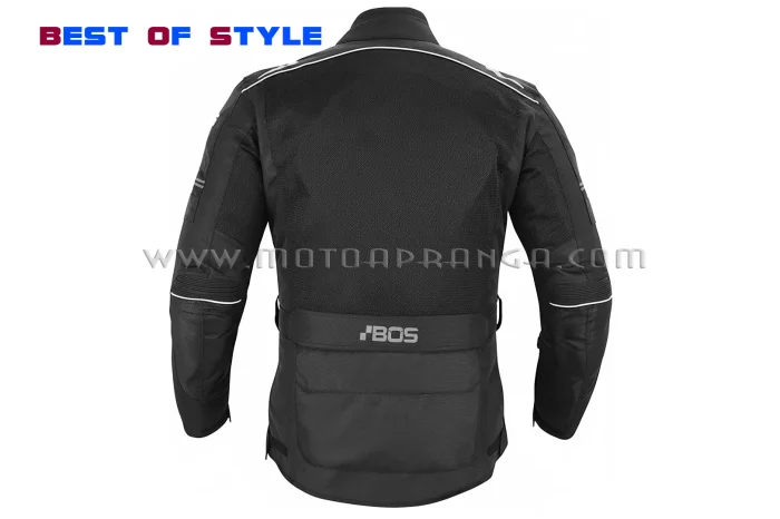 B.O.S. black textile jacket - waterproof and windproof