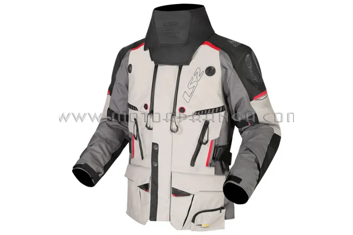 LS2 Apollo Man Jacket - Grey Black Red