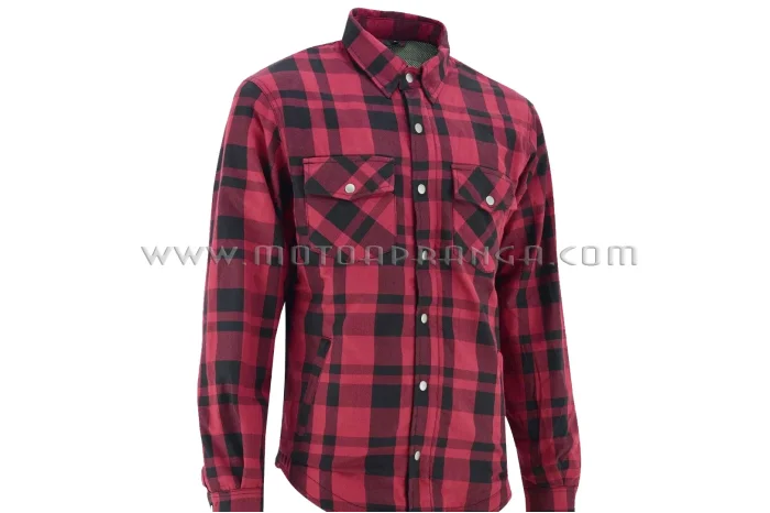B.O.S. long sleeve shirt with aramid protection - red