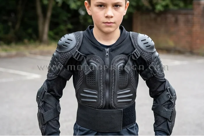 Motorcycle body armor jacket - kids