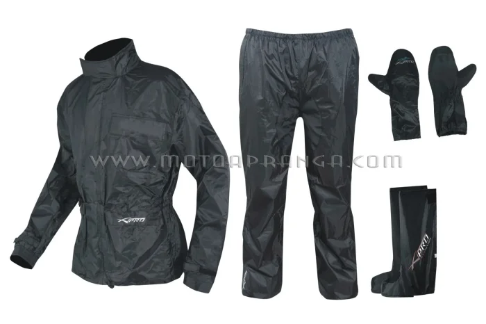 Waterproof Motorcycle Motorbike 4 pc Rain Suit Jacket Trousers Gloves Boots